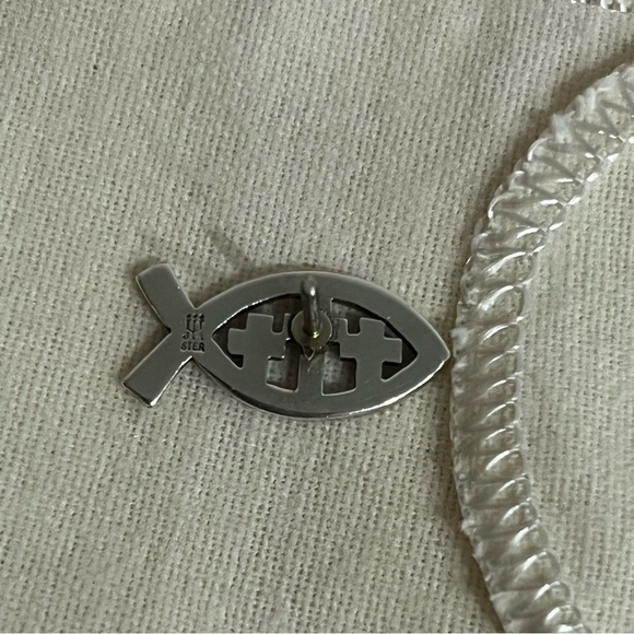 Retired James Avery 3 Crosses Of Calvary Ichthus Fish Tie Tack Lapel Pin - Picture 4 of 9